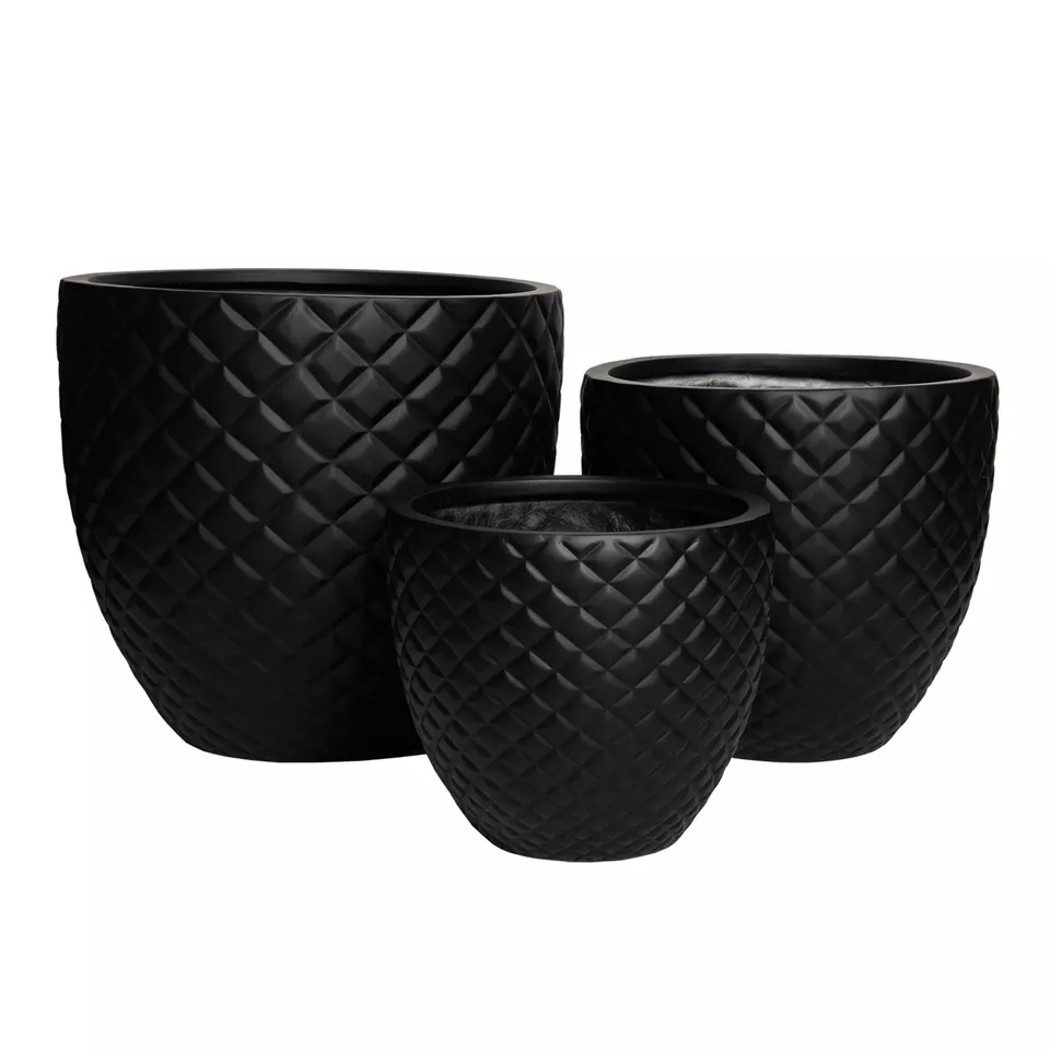 High quality flower pot and planters supplier supplier for outside garden black stone