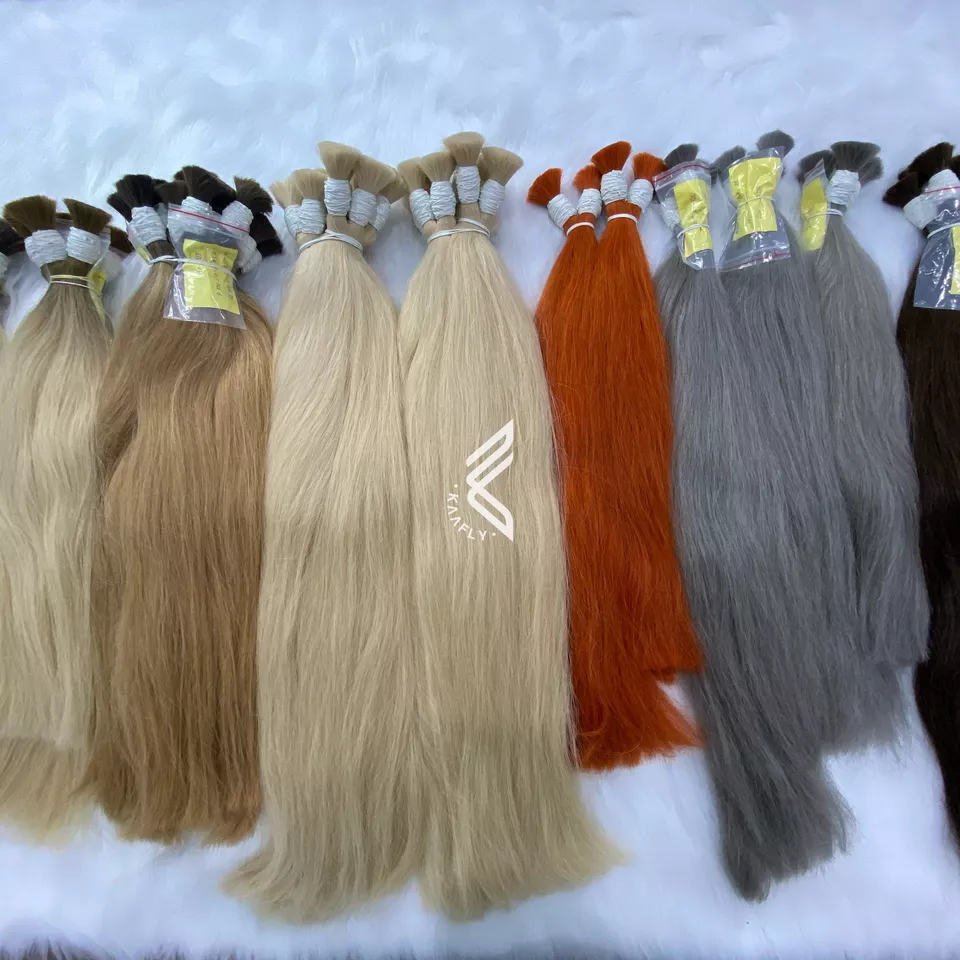Premium Color Bulk Hair From 100% Unprocessed Natural Raw Human Hair Vendors Bulk