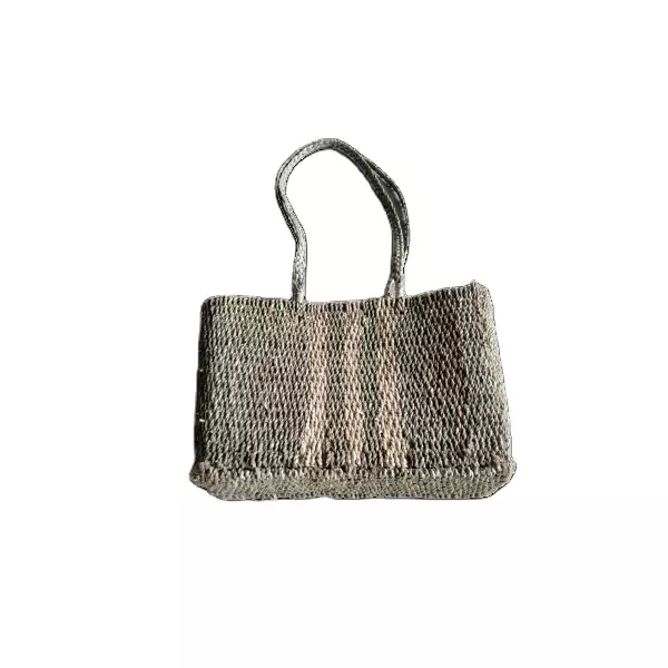 Hollow Out Closure Top Selling Green Color Sedge Handbag Pattern Type Type Open Normcore Minimalist Style 2 Handle