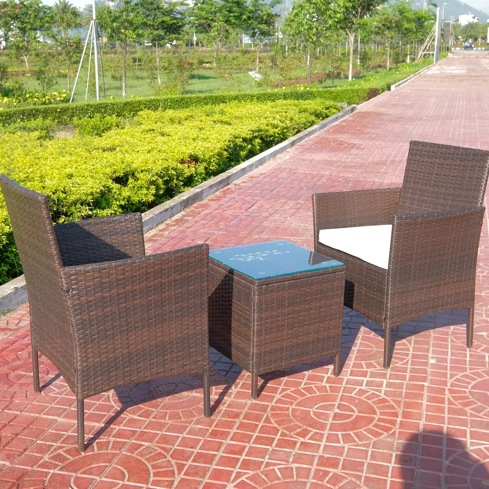 Garden sets wicker 2+1 balcony chairs rattan best seller outdoor furniture