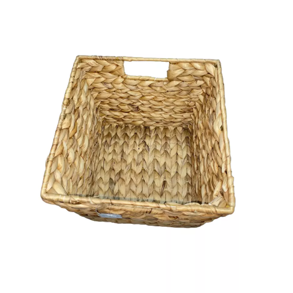 High Quality Square Hyacinth Storage Basket from Vietnam with Handling