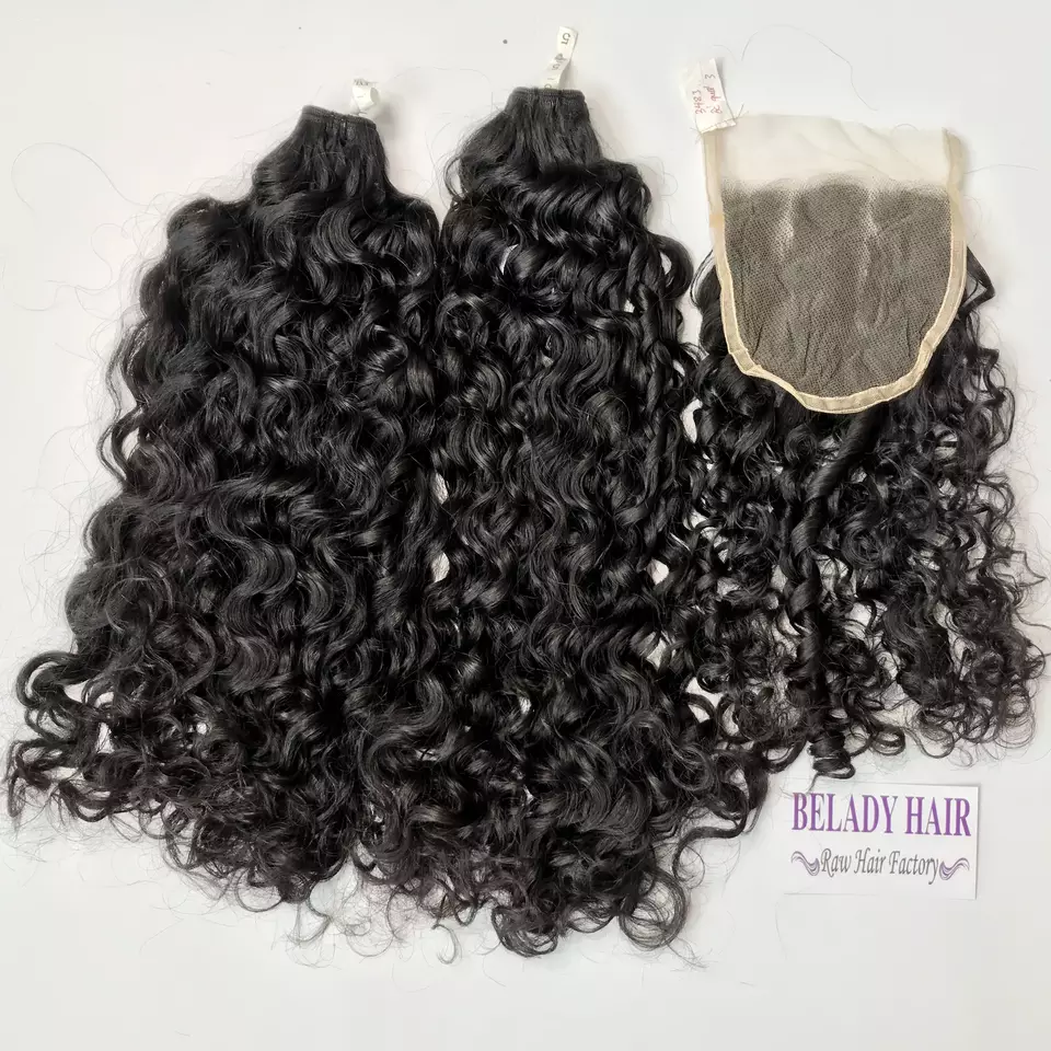 Burmese Curly Good Quality 100% Unprocessed Cuticle Alighed Natural Color Fast Shipping BELADY HAIR