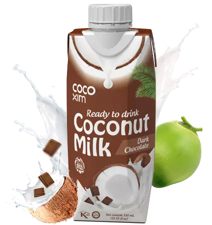 Factory Price 100% Natural Chocolate Coconut Milk Drink 1000ml & 330ml - OEM Coconut Milk Drink Beverage made in Viet Nam