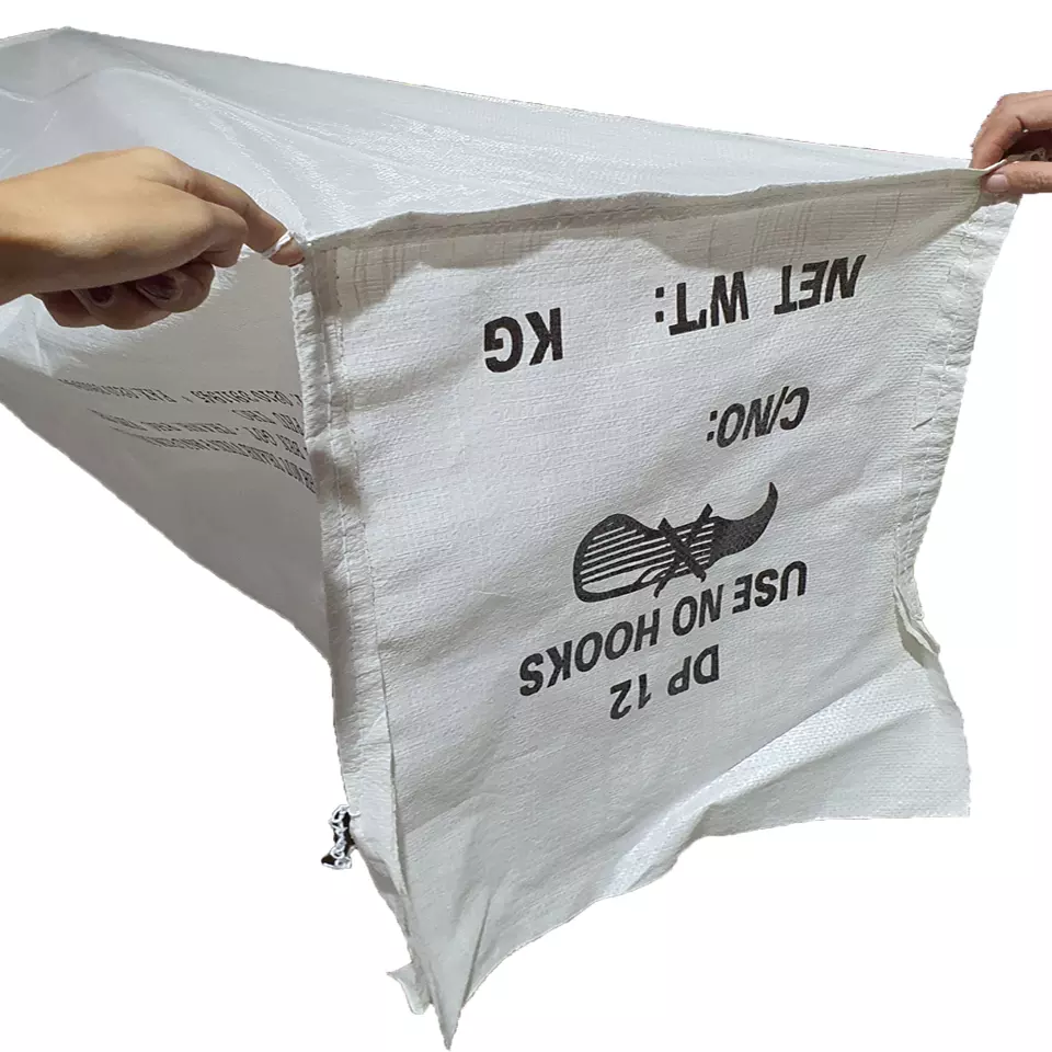 Vietnam hot sale white small PP woven jumbo bag plastic woven for raw materials clothing packaging