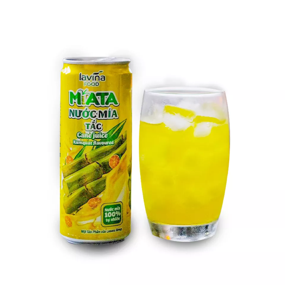 Fresh Taste From Nature MiATA Cane Juice Citrus Flavor 320ml OEM Lavina Vietnam Origin Lasuco