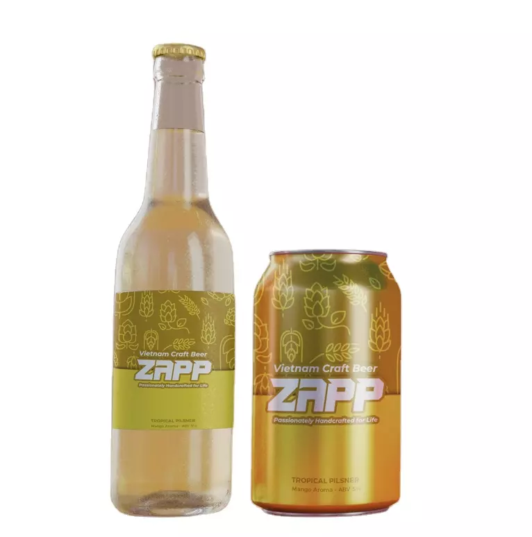 High Quality Tinned Canned Beer Export Made In Vietnam Zapp Craft Beer Brand Alcoholic Drinks 2022
