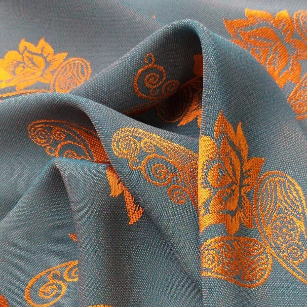 Cheap Wholesales Price Polyester Floral Embossing Floral And Brocade Yarn Dyed Fancy Jacquard Fabric With Many Colors #IAL