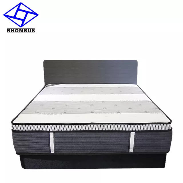 Vietnam Good Bedroom Furniture Factory 13Inch Bamboo Charcoal Memory Foam Spring Hybrid Mattress T006