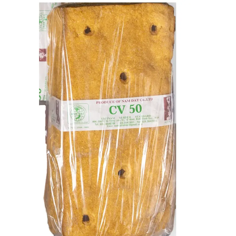 Vietnam manufacturer Plastics Rubber Raw Materials SVR CV 50 (TSR CV) natural Raw Material with yellow color