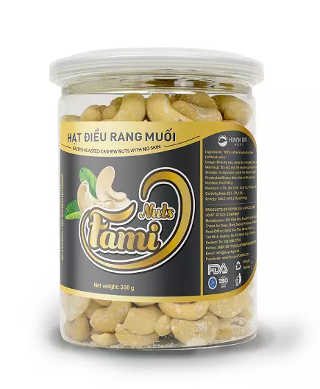 Vietnam roasted cashew nuts with salt - cashew salted without skin - Salted roasted cashew nuts from Vietnam WW180 WW240 WW320