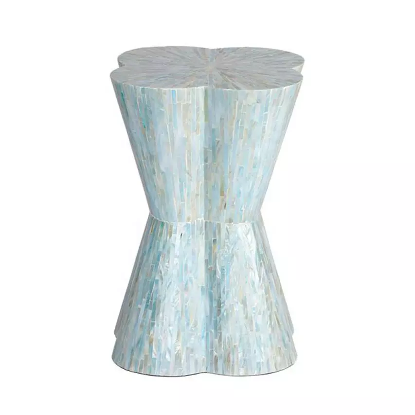 High quality round shaped Mother of pearl stool/ Mother of pearl end table made in Viet Nam
