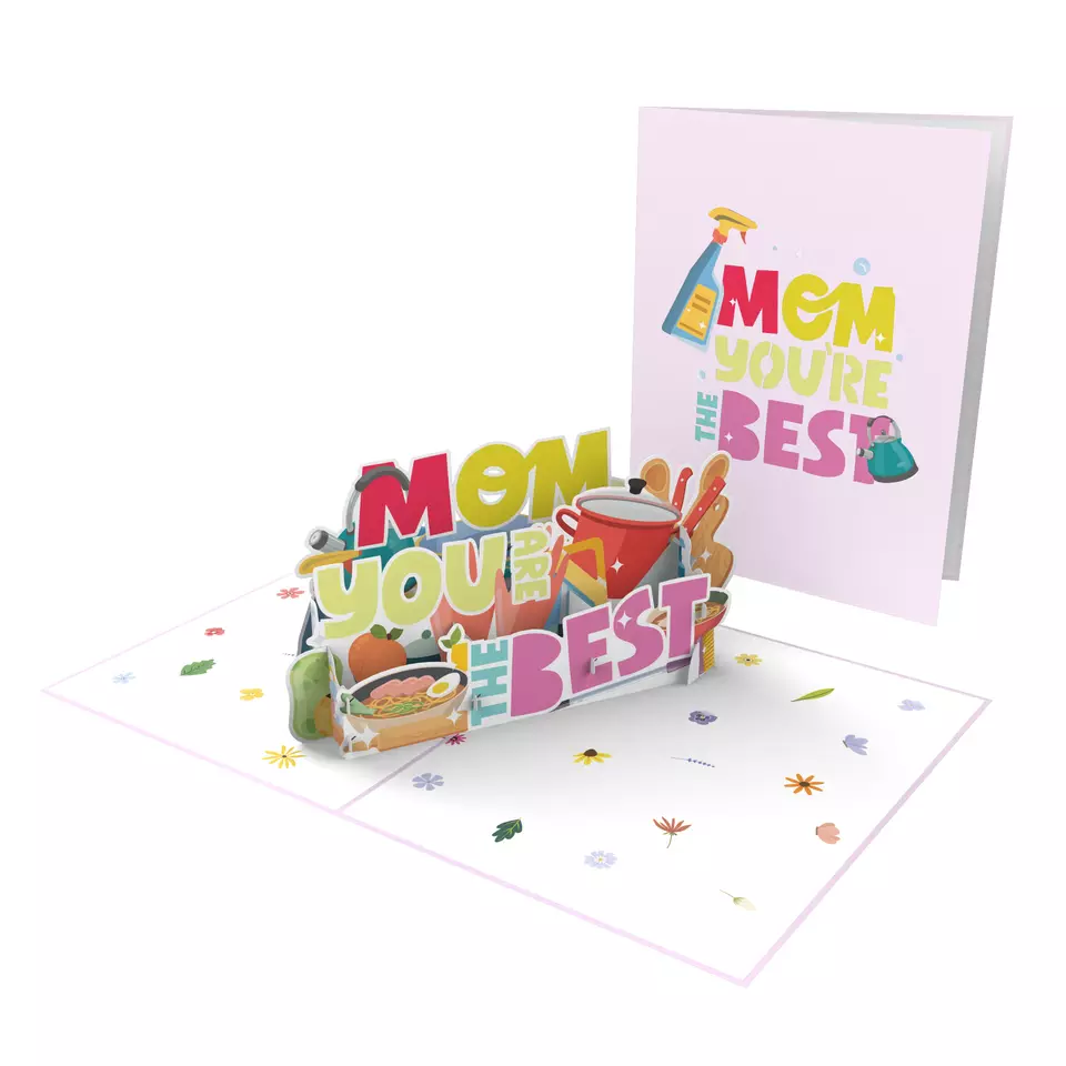 Mother's Day Pop Card Collection Eco-Friendly Best Quality Laser Cutting Handmade 3D Pop Up Card Birthday Valentine Thank You