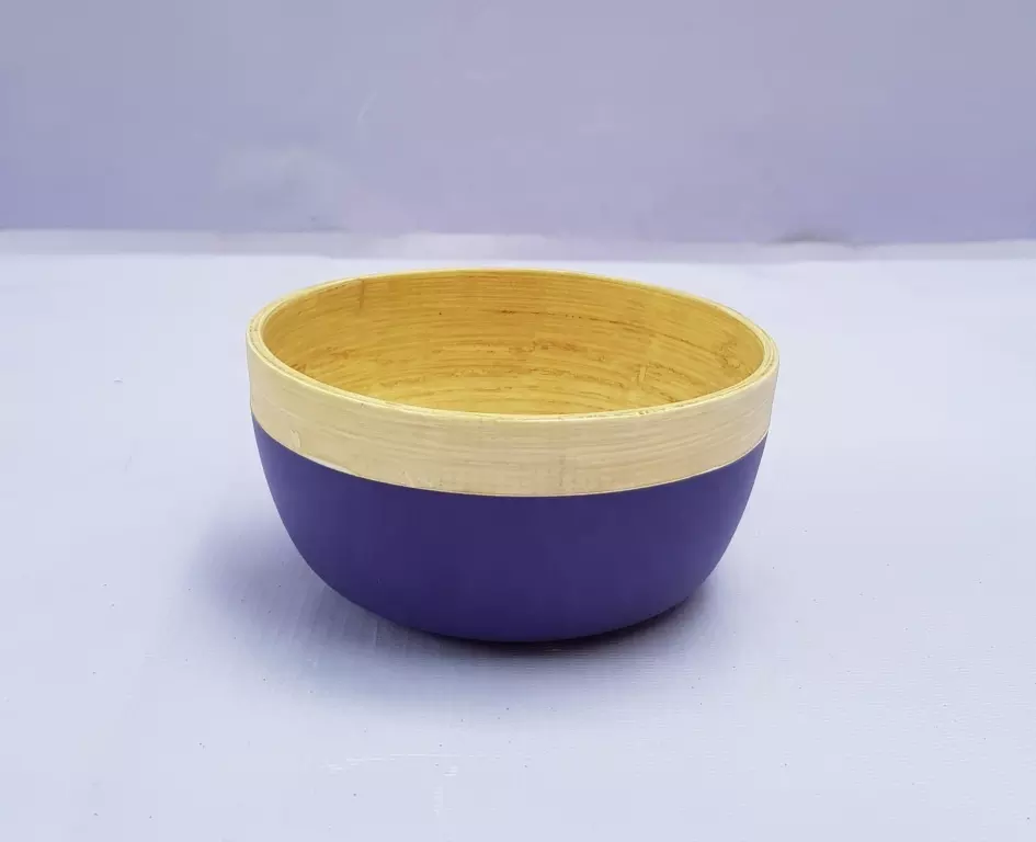 Elegant set of salad bowls/spun bamboo bowls which are high quality made in Vietnam