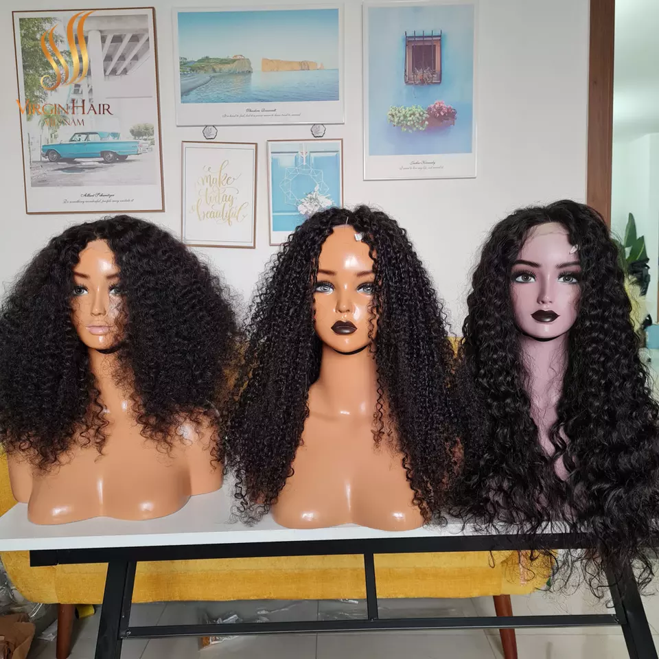 [ Wholesale Cheap Raw Virgin ] Double Drawn Pixie Curly Wig 100% Vietnamese Raw Hair